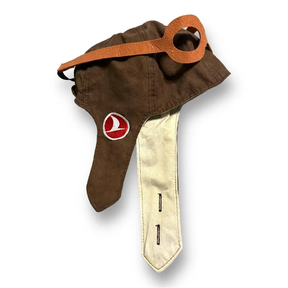 Turkish Airlines Kids Aviator Pilot Hat Pretend Play Costume One Size